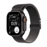 Apple Watch Ultra 3, 49 mm, Titanium Milanese Loop, Medium, must titaan / must - Nutikell