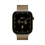 Apple Watch 12, 46 mm, GPS+5G, titaan, Gold Milanese Loop, M/L, kuldne titaan / kuldne - Nutikell