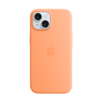 Apple Silicone Case with Magsafe, iPhone 15, oranž - &Uuml;mbris