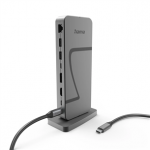 Hama Connect2Office Speed, USB-C, 10 ports, USB4, 140 W, hall - S&uuml;learvuti dokk