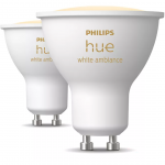Philips Hue White Ambiance, GU10, 2 tk, valge - Nutivalgusti