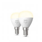 Philips Hue White Lustre, L&auml;ikiv, P45, E14, 2 tk, valge - Nutivalgusti