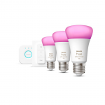 Philips Hue White and Color Starter Kit, E27, 3 tk, v&auml;rviline - Nutivalgusti komplekt
