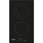 Whirlpool, domino, laius 30 cm, must - Integreeritav keraamiline pliidiplaat