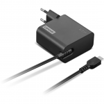 Lenovo 65W USB-C Wall Adapter, 65W, must - Vooluadapter