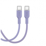 Puro Soft, USB-C / USB-C, 1,5 m, lilla - Kaabel