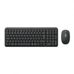 Logitech MK250 Compact, Bluetooth, US, must - Juhtmevaba desktop