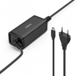 Hama Universal USB-C Notebook Power Adapter, GaN, USB-C, PD 5-20V/100W, must - Laadija