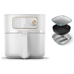 Philips, Airfryer Combi XXL Connected, 8.3 L, 2200 W, valge - Kuuma&otilde;hufrit&uuml;&uuml;r + aurutamistarvik