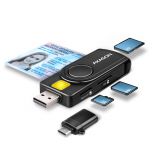 AXAGON CRE-SMP2A, USB-A, USB-C, m&auml;lukaardilugeja, must - ID-kaardilugeja