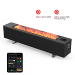 Aeno, 2000 W, must - Premium ECO Smart k&uuml;tteseade kaminatule efektiga