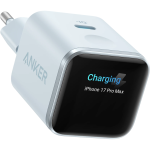 Anker Nano Smart Display Charger, 45W, sinine - Laadimisadapter