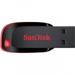 SanDisk Cruzer Blade, USB-A, 128 GB, must - M&auml;lupulk