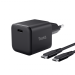 Trust Maxo Ultra-small 65W USB-C GaN Charger, must - Laadija