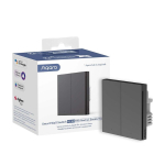 Aqara Wall Switch H1 EU Double Rocker, neutraal, hall - Nutikas l&uuml;liti