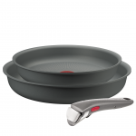 Tefal Ingenio Halo, 22/26 cm, 3-osaline, hall - Praepannid + eemaldatav k&auml;epide