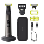 Philips OneBlade Pro 360 N&auml;gu + keha, tumehall - H&uuml;briidraseerija