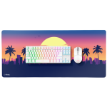 Trust GXT 882 3-in-1 Miami, TKL, US, XXL hiirematt, valge - Juhtmevaba desktop