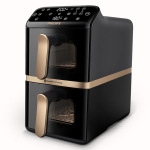 Philips Airfryer 4000 Stacked Dual Basket, 10 L, 2300 W, must - Kuuma&otilde;hufrit&uuml;&uuml;r