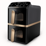 Philips Airfryer 4000 Series Stacked Dual Basket, 2300 W, 10 L, must - Kuuma&otilde;hufrit&uuml;&uuml;r