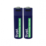 Trust USB-C rechargeable AA batteries, 2-pakk - Laetavad patareid