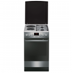 Hansa, 2 elektrilist k&uuml;psetusala, 62 L, roostevaba teras - Eraldiseisev gaasipliit elektriahjuga