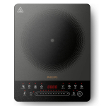 Phiips Vesuvio 5000, 2000 W, must - Induktsioonlauapliit &uuml;he keedualaga