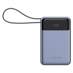 Canyon OnPower PB-600, 20000 mAh, USB-A, USB-C, must/h&otilde;be - Akupank
