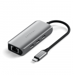 Satechi 4-in-1 USB-C Hub, LAN, hall - USB hub