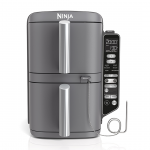 Ninja Double Stack XL 9.5L, 2470 W, hall - Kuuma&otilde;hufrit&uuml;&uuml;r + toidutermomeeter
