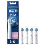 Braun Oral-B Sensitive Clean PRO, 4 tk, valge - Lisaharjad