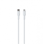 Puro SOFT, USB-C, Lightning, 1,5 m, valge - Kaabel