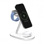 Puro Mag Station 3-in-1 Charging Stand, MagSafe, Qi2, valge - Juhtmevaba laadija