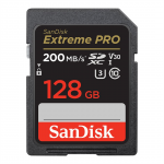 SanDisk Extreme Pro, UHS-I, SDXC, 128 GB, must - M&auml;lukaart