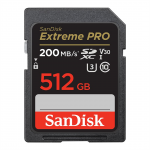 SanDisk Extreme Pro, UHS-I, SDXC, 512 GB, must - M&auml;lukaart