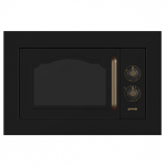 Gorenje, 23 L, 800 W, must/vask - Integreeritav retro mikrolaineahi grilliga