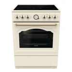 Gorenje, 11 funktsiooni, 71 L, laius 60 cm, beež - Keraamiline pliit