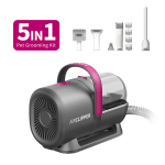 Petkit FurWaker 5-&uuml;hes (AirClipper), vaakumfunktsioon, valge/hall - Lemmikloomade hoolduskomplekt