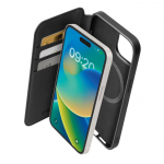 SBS Wallet Mag Case, iPhone 15 Pro Max, must - Nutitelefoni &uuml;mbris