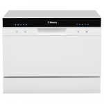 Hansa, mini, 6 n&otilde;udekomplekti, valge - Eraldiseisev n&otilde;udepesumasin