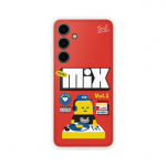 Samsung Flipsuit Case, Galaxy S24 FE, l&auml;bipaistev/punane - Silikoon&uuml;mbris