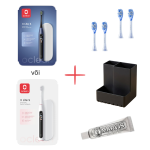 Oclean X Lite S elektriline hambahari (sinine V&Otilde;I hall) + Oclean P1K1 harjapead (4 tk) + UNB hambaharjade hoidik (1 harjale, must) + Marvis Whitening Mint hambapasta 10 ml