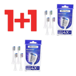 1+1 BRUSHIO standardvahetusotsikud, mis sobivad Philips Sonicare harjadega, 8 tk