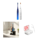 Oclean Flow (sinine ja valge) + UNB alus 2 harjale (must) + Oclean hambaniit pulgakestena