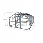 Kahekaldega kasvuhoone 3600&times;5480 : Kate - 4mm paksune