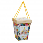 Harivad puidust klotsid - konstruktorid EKO Linn Cubika 50 tk