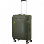 Keskmine kohver American Tourister Wanderlite V tume khaki