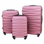 Vidutinis plastikinis lagaminas Gravitt 117 V Rožinis (LT Pink)
