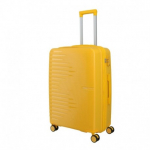 Vidutinis plastikinis lagaminas Travelite Pacific V Geltonas