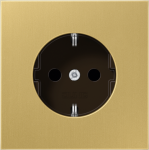 Metal socket outlet, 16A/250V, a/z, screwless, brass, LS ME1520C | 4011377112766